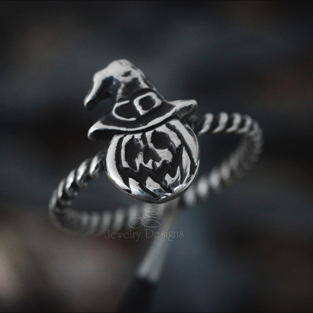 
                  
                    Sterling Pumpkin Witch Ring - LE Jewelry Designs
                  
                