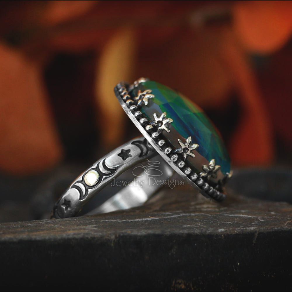 
                  
                    Size 9 - Aurora Opal Celestial Statement Ring - LE Jewelry Designs
                  
                