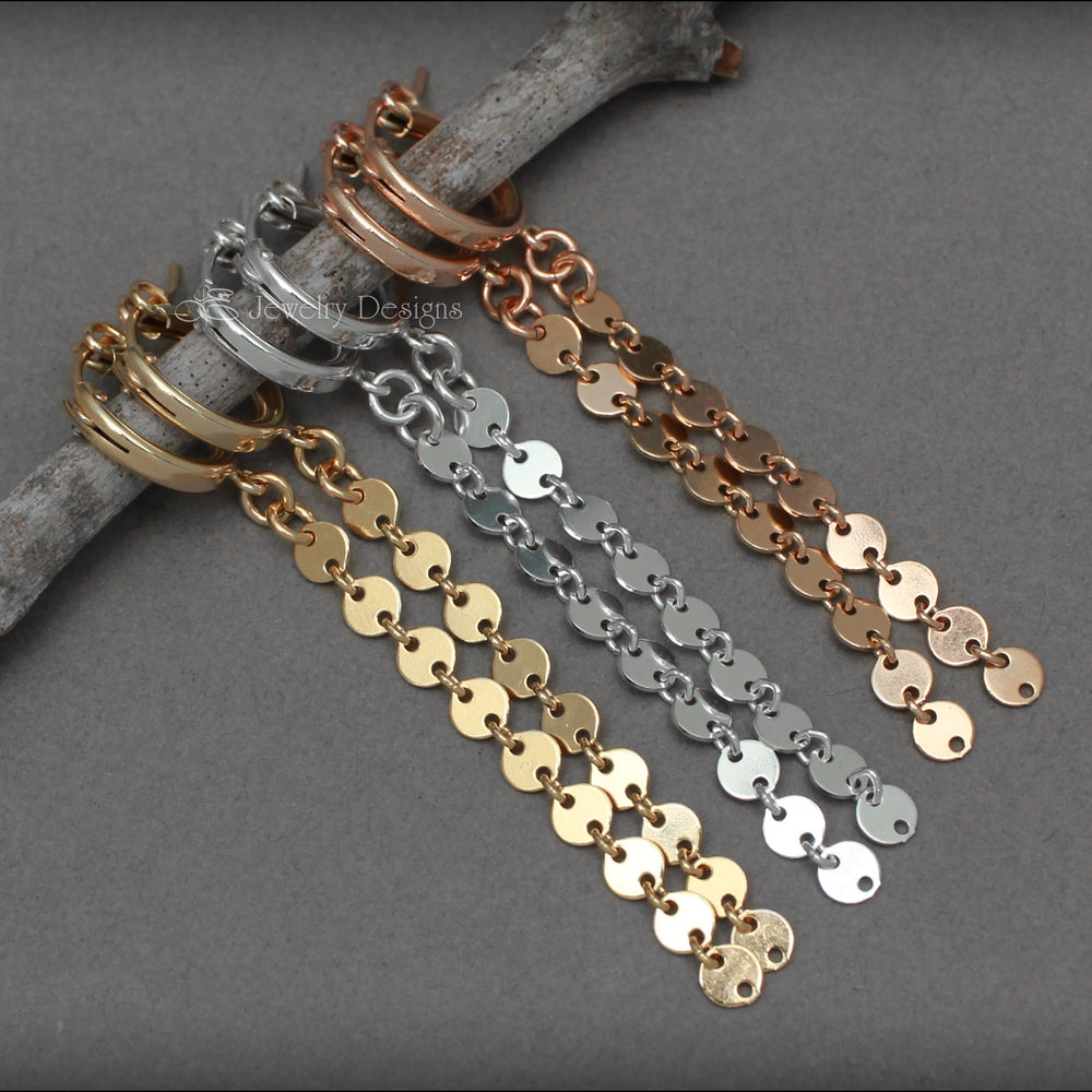 
                  
                    Sequin Chain Hoop Earrings (sterling, 14k gold-filled) - LE Jewelry Designs
                  
                