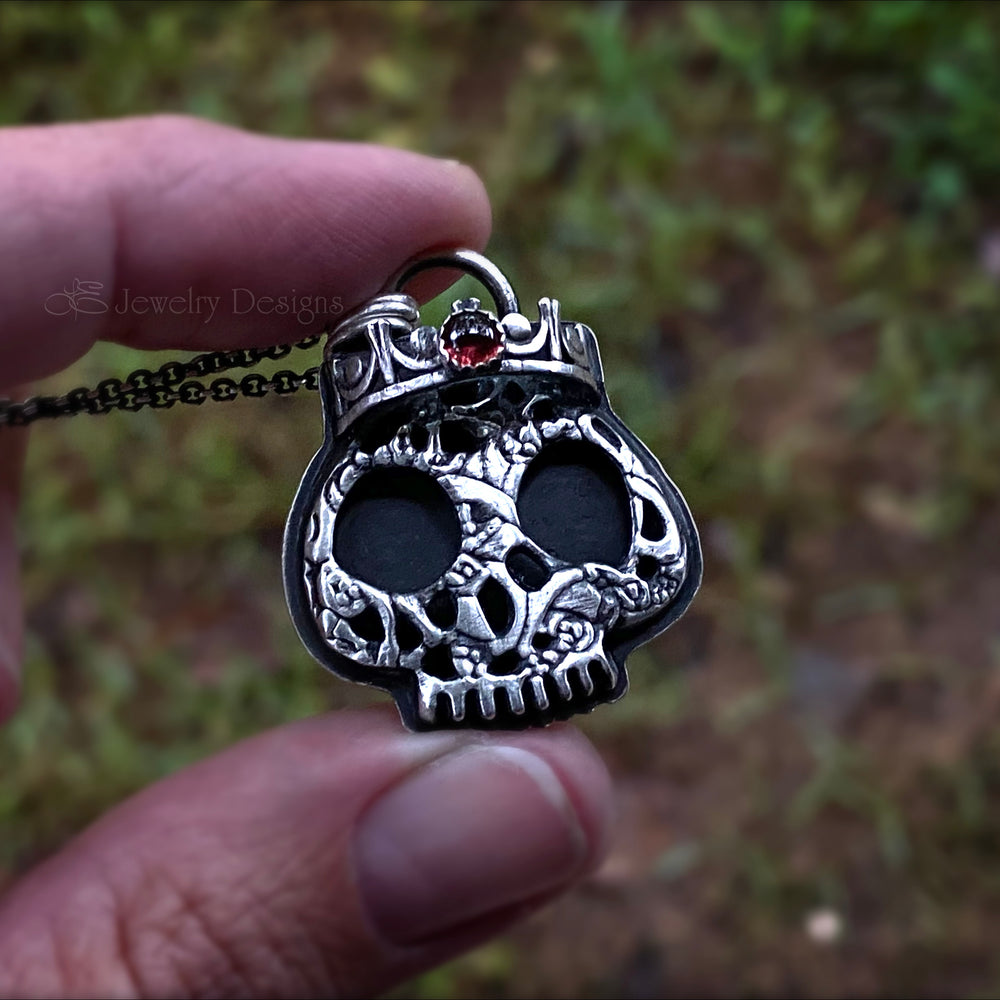 
                  
                    Sterling Skull King Pendant - LE Jewelry Designs
                  
                