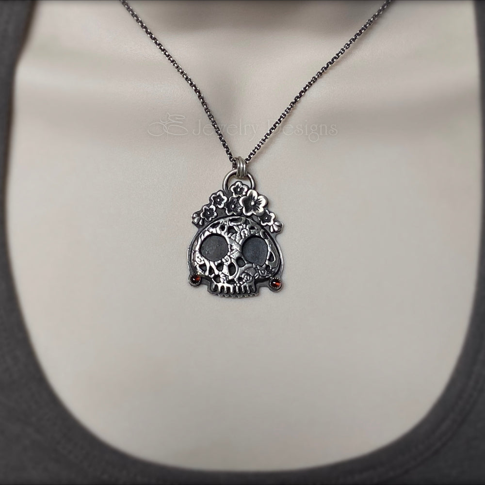 
                  
                    Sterling Skull Queen Pendant - LE Jewelry Designs
                  
                