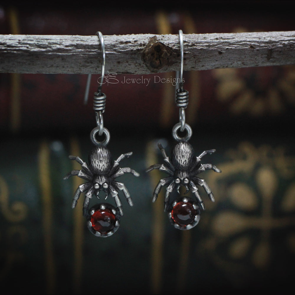 
                  
                    Sterling Gemstone Spider Earrings - LE Jewelry Designs
                  
                