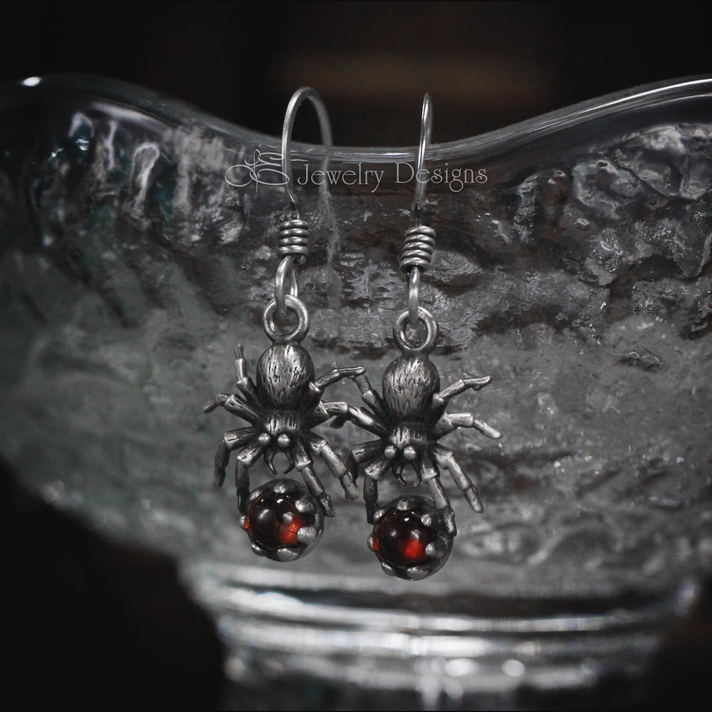 
                  
                    Sterling Gemstone Spider Earrings - LE Jewelry Designs
                  
                