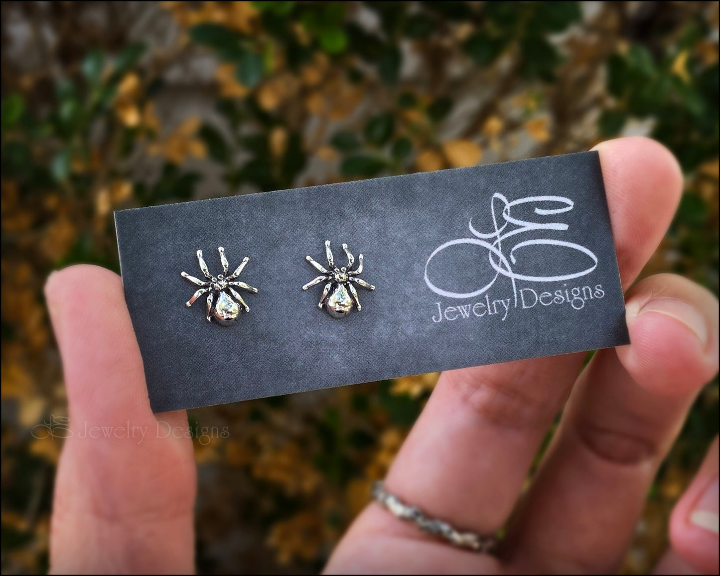 Sterling Spider Stud Earrings - LE Jewelry Designs