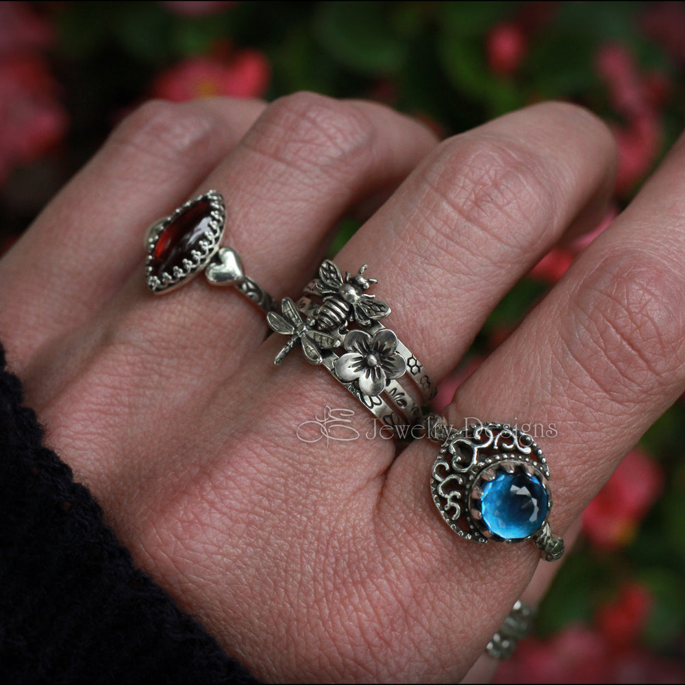 Sterling Spring Themed Rings - LE Jewelry Designs