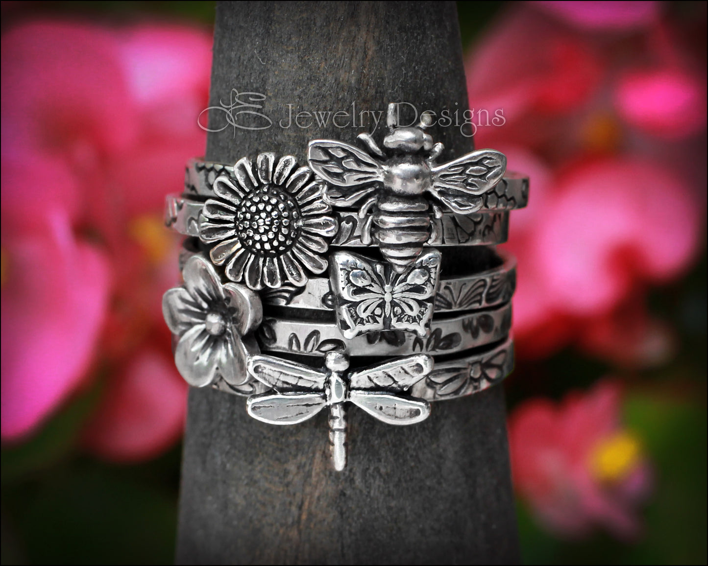Sterling Spring Themed Rings - LE Jewelry Designs
