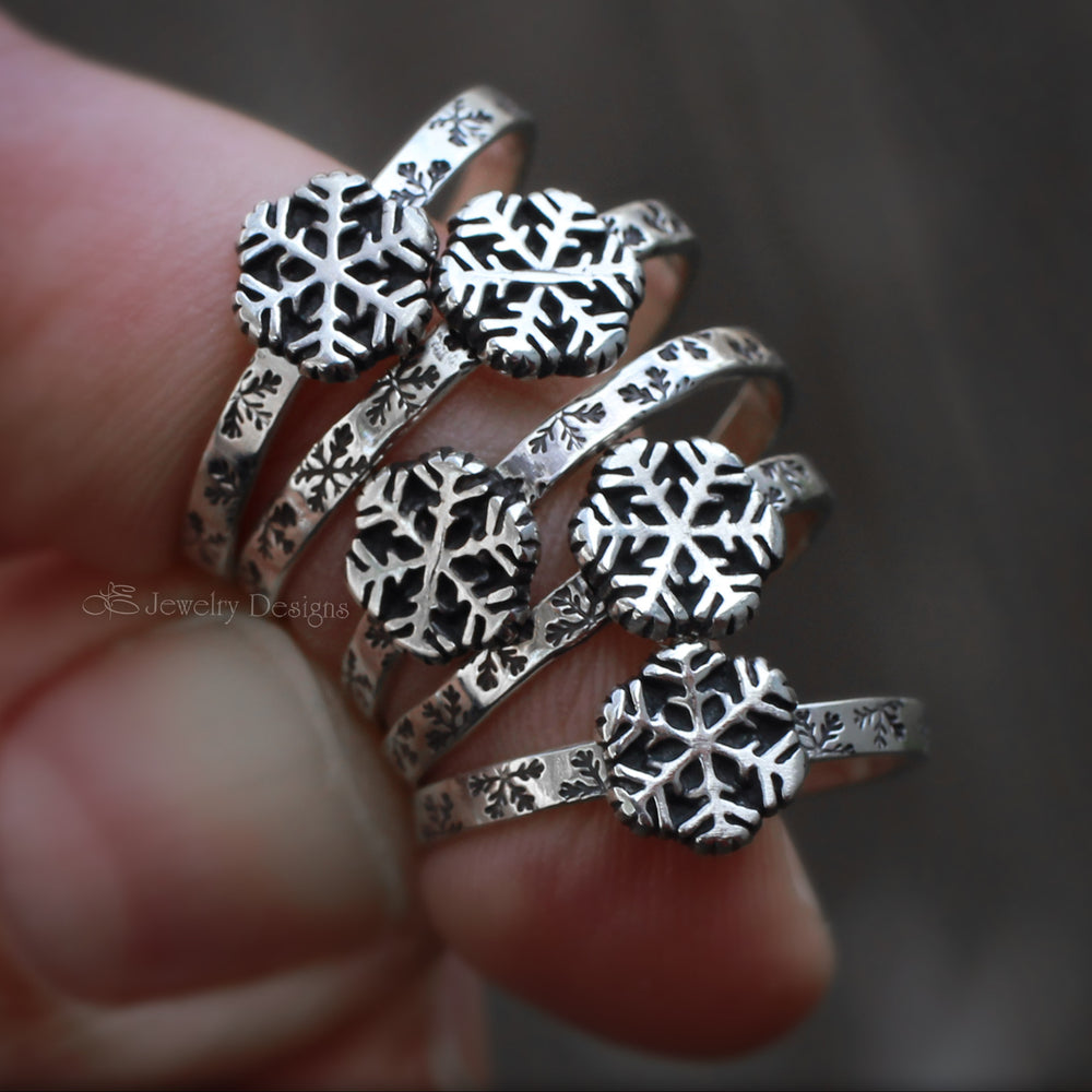 Sterling Silver Snowflake Ring - LE Jewelry Designs