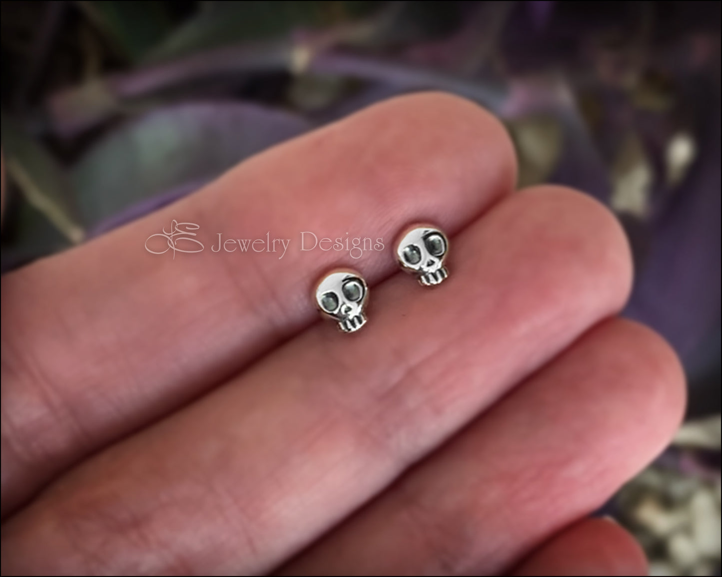 Tiny Sterling Skull Stud Earrings - LE Jewelry Designs