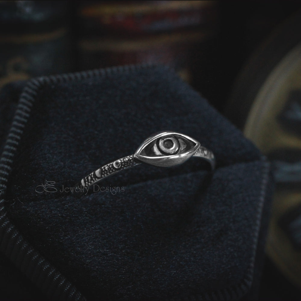 
                  
                    Small Sterling Silver Evil Eye Ring - LE Jewelry Designs
                  
                