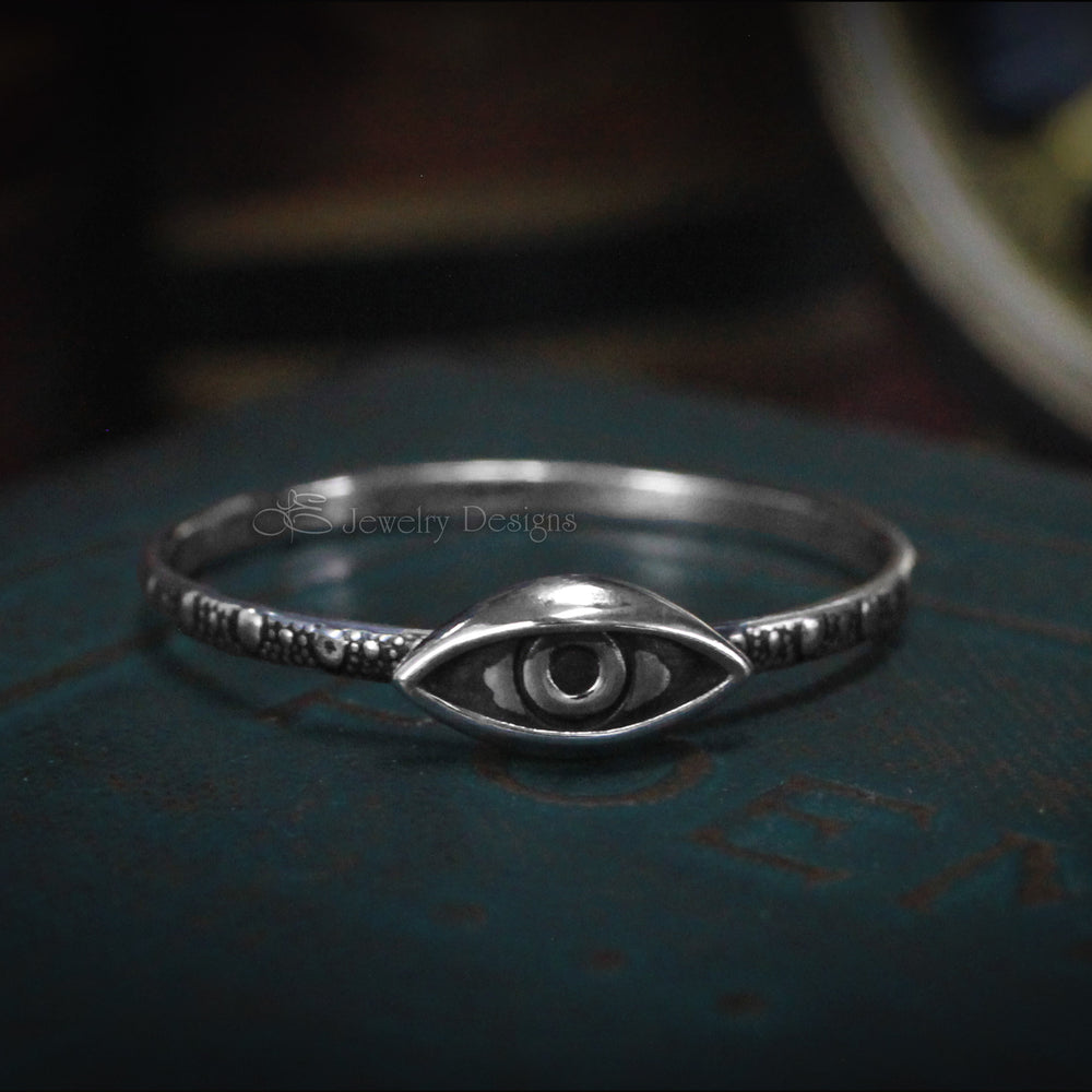 
                  
                    Small Sterling Silver Evil Eye Ring - LE Jewelry Designs
                  
                