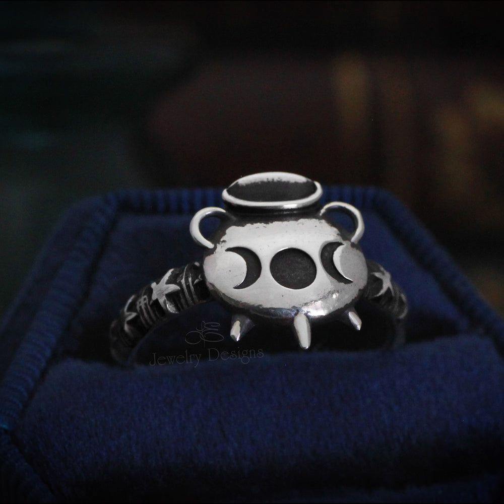 
                  
                    Sterling Witch's Cauldron Ring - LE Jewelry Designs
                  
                