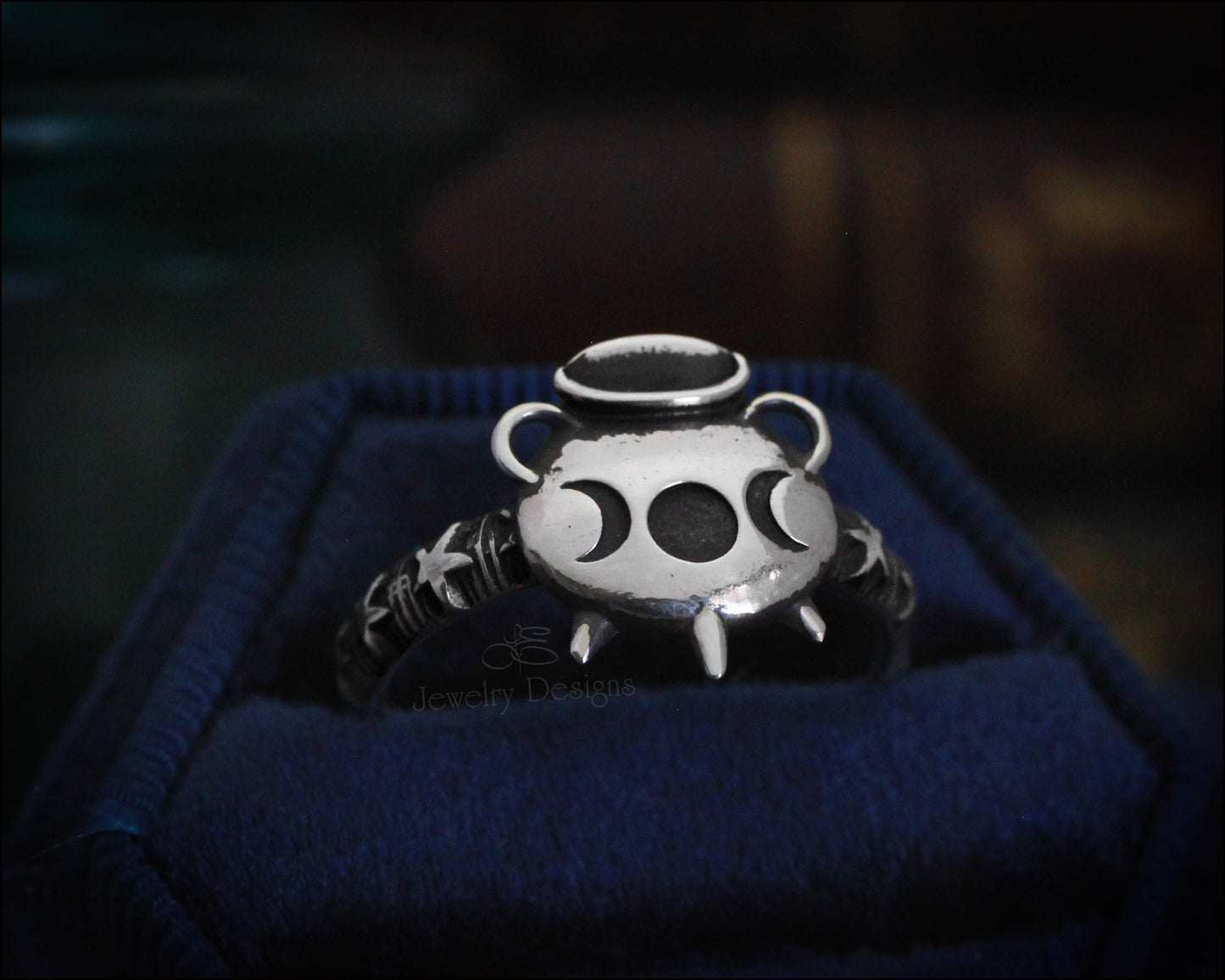 Sterling Witch's Cauldron Ring