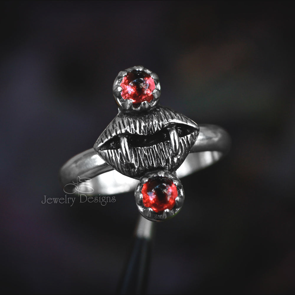 Real Vampire Rings Vampire Fangs & Blood Ring β LE Jewelry Designs