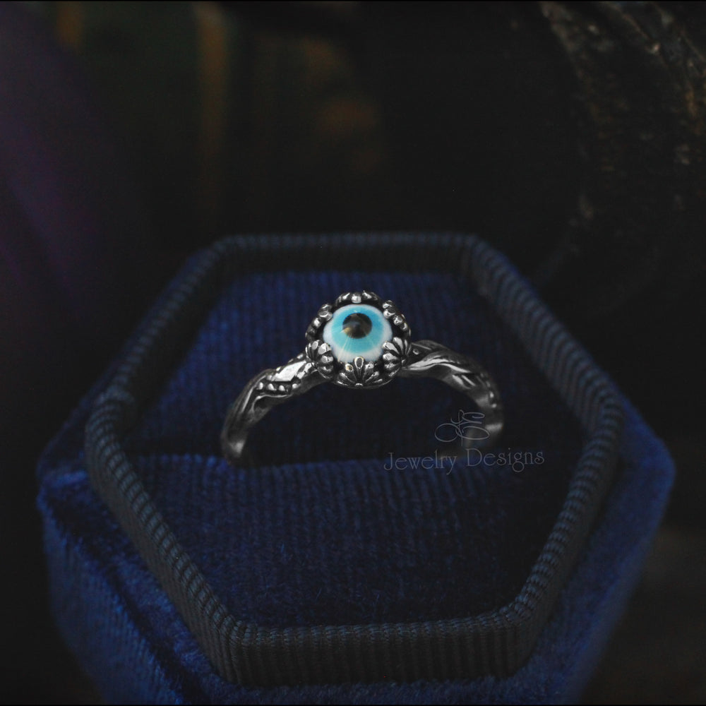 
                  
                    Sterling Blue Evil Eye Ring - LE Jewelry Designs
                  
                