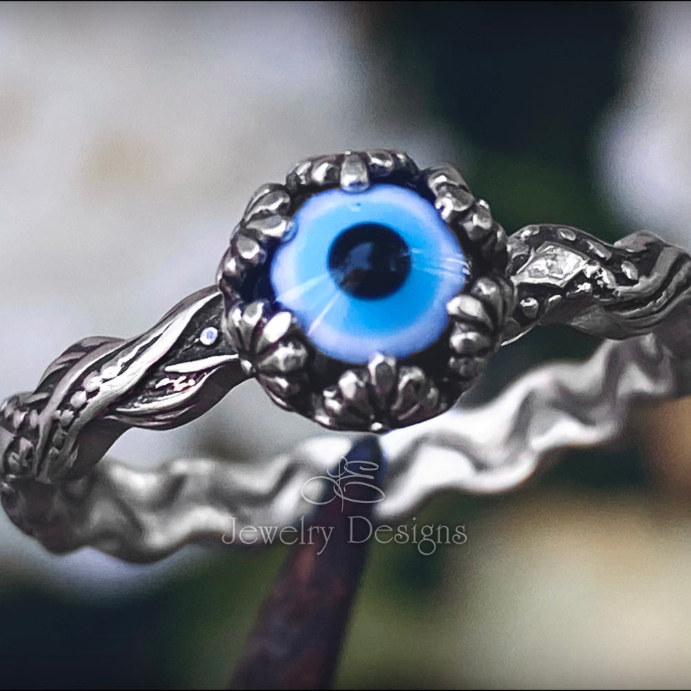 
                  
                    Sterling Blue Evil Eye Ring - LE Jewelry Designs
                  
                