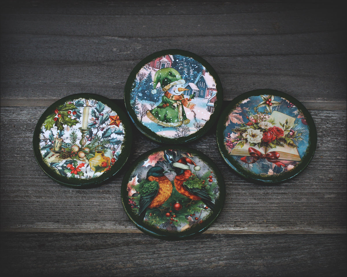 Christmas Wooden Coasters - LE Jewelry Designs