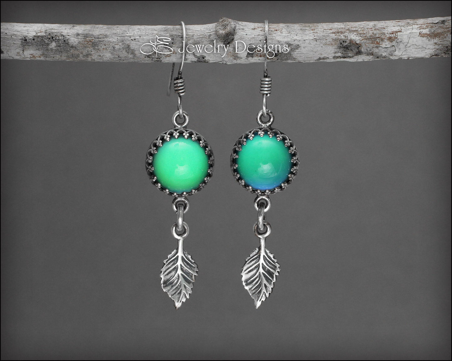 Sterling Silver Mood Leaf Earrings (color changing) - LE Jewelry Designs