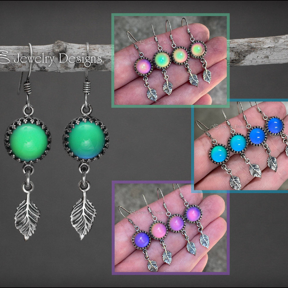 
                  
                    Sterling Silver Mood Leaf Earrings (color changing) - LE Jewelry Designs
                  
                