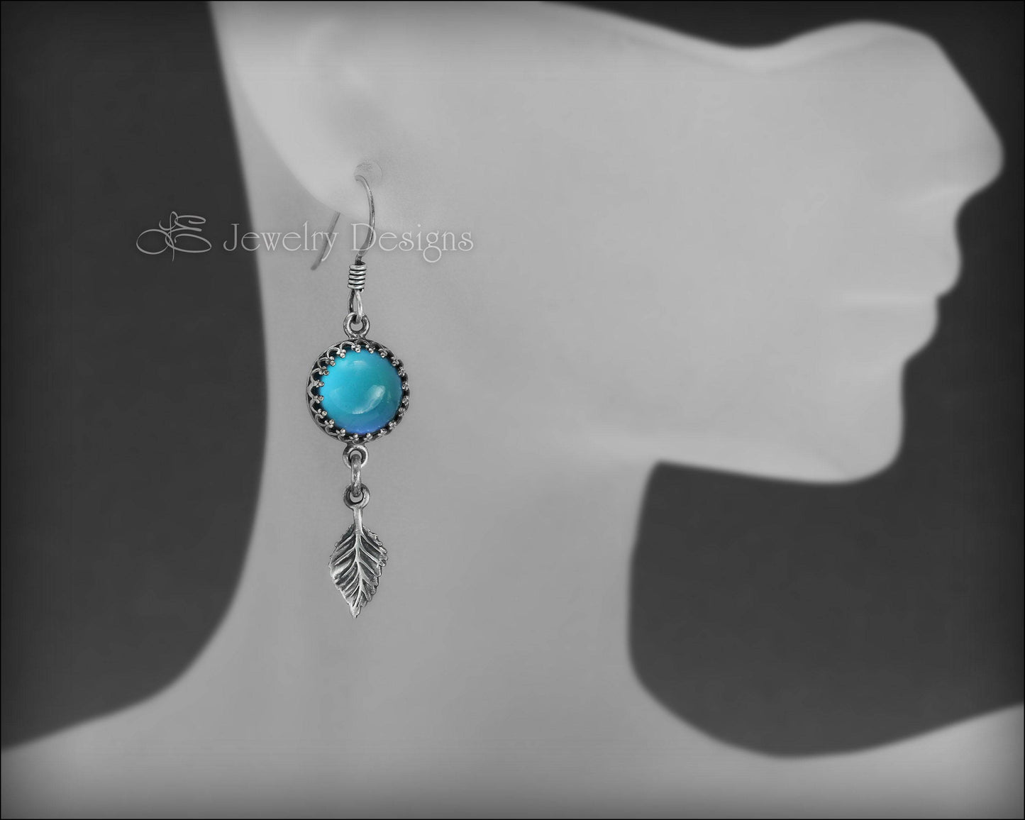 Sterling Silver Mood Leaf Earrings (color changing) - LE Jewelry Designs