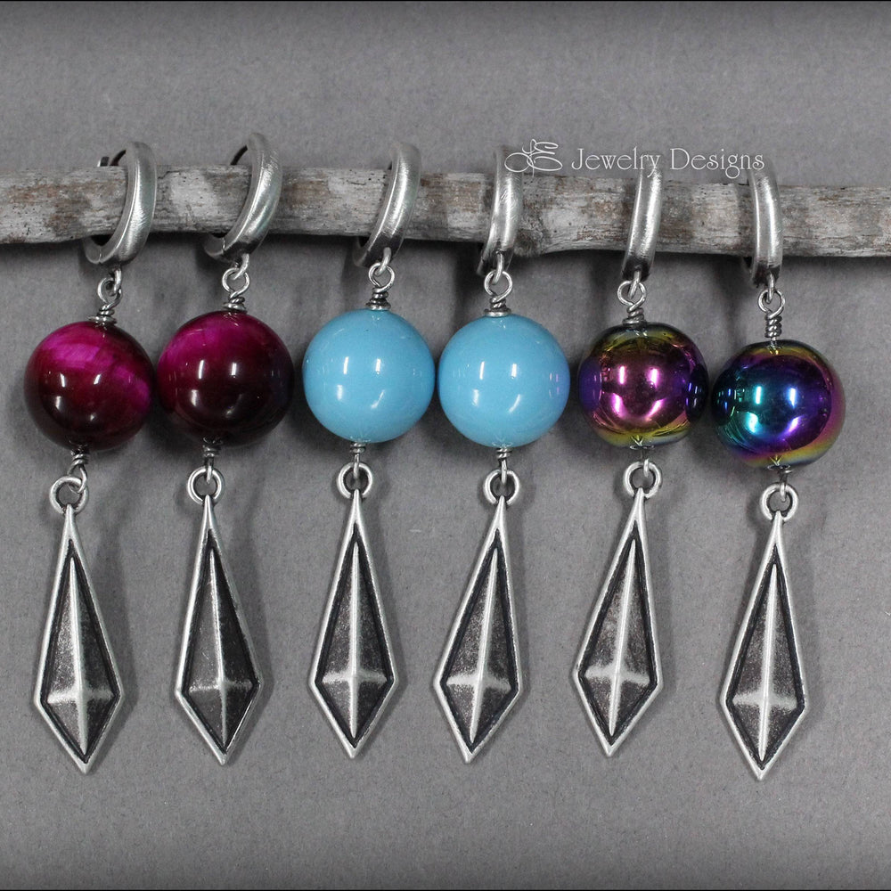
                  
                    Long Diamond Shaped Bead Earrings - LE Jewelry Designs
                  
                