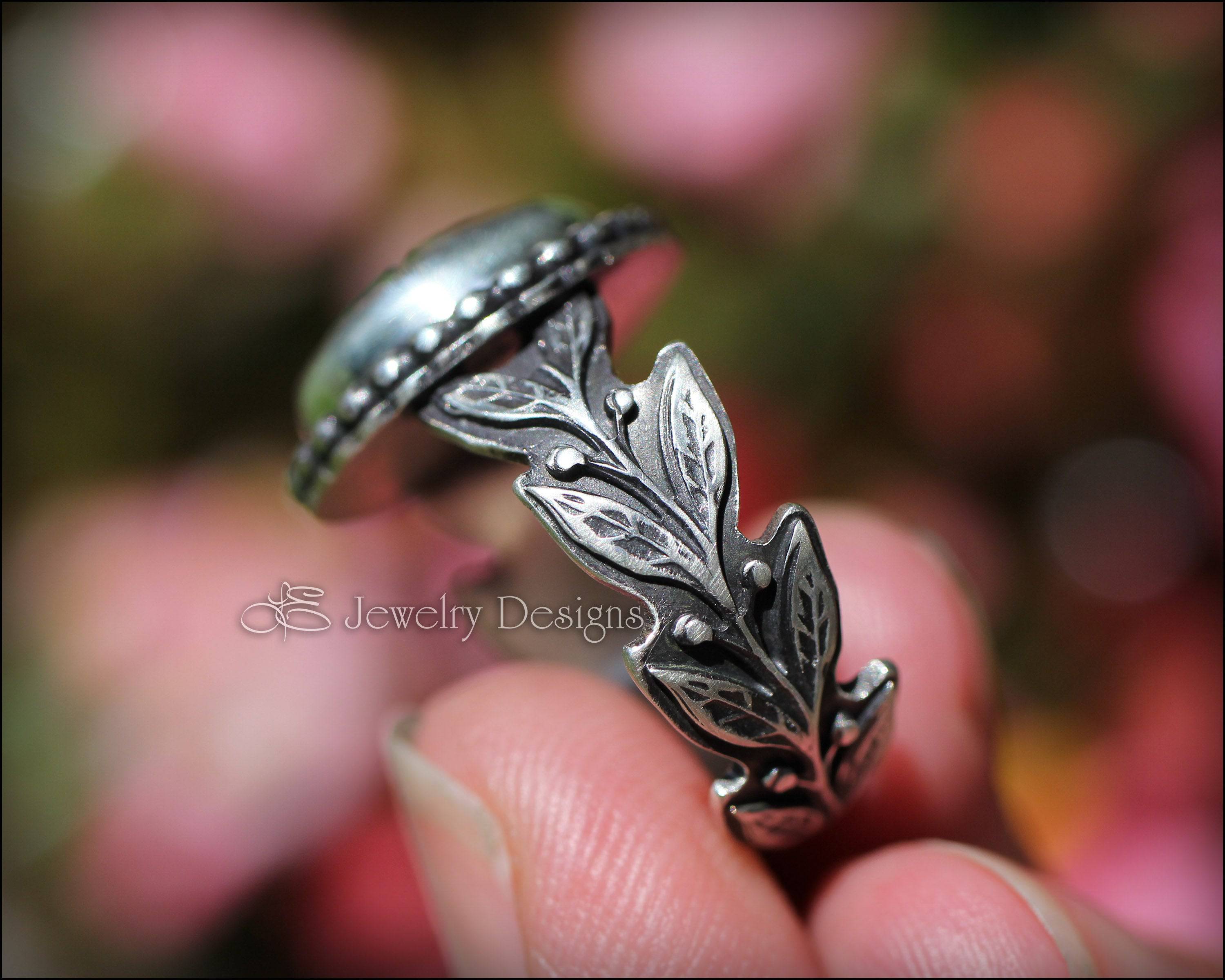 Size 8 - Sterling Carved Aurora Opal Floral Ring – LE Jewelry Designs