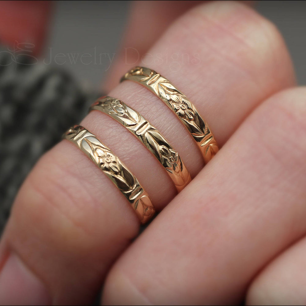 
                  
                    14k Gold Floral Band - LE Jewelry Designs
                  
                