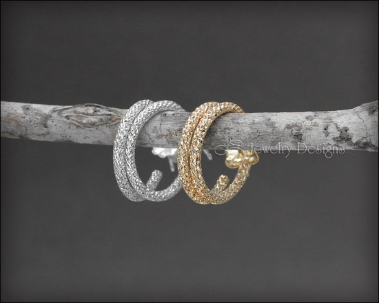 Load image into Gallery viewer, Glitter Hoops - (sterling, 14k gold-filled) - LE Jewelry Designs
