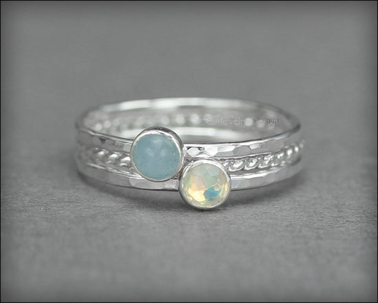 Gemstone Ring Set - (with 2 stones) - LE Jewelry Designs