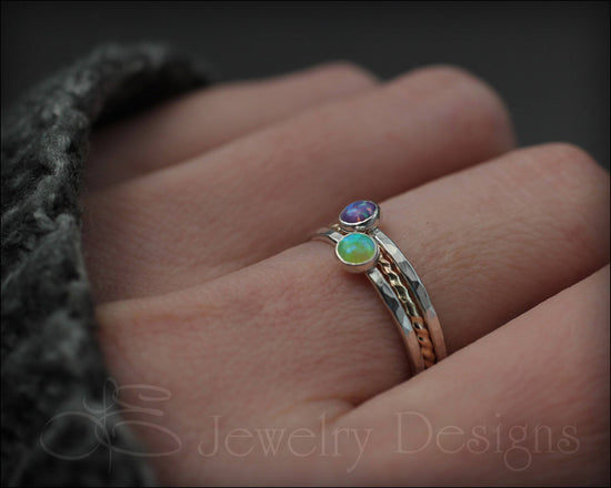 Opal Ring Set - (with 2 opals) - LE Jewelry Designs