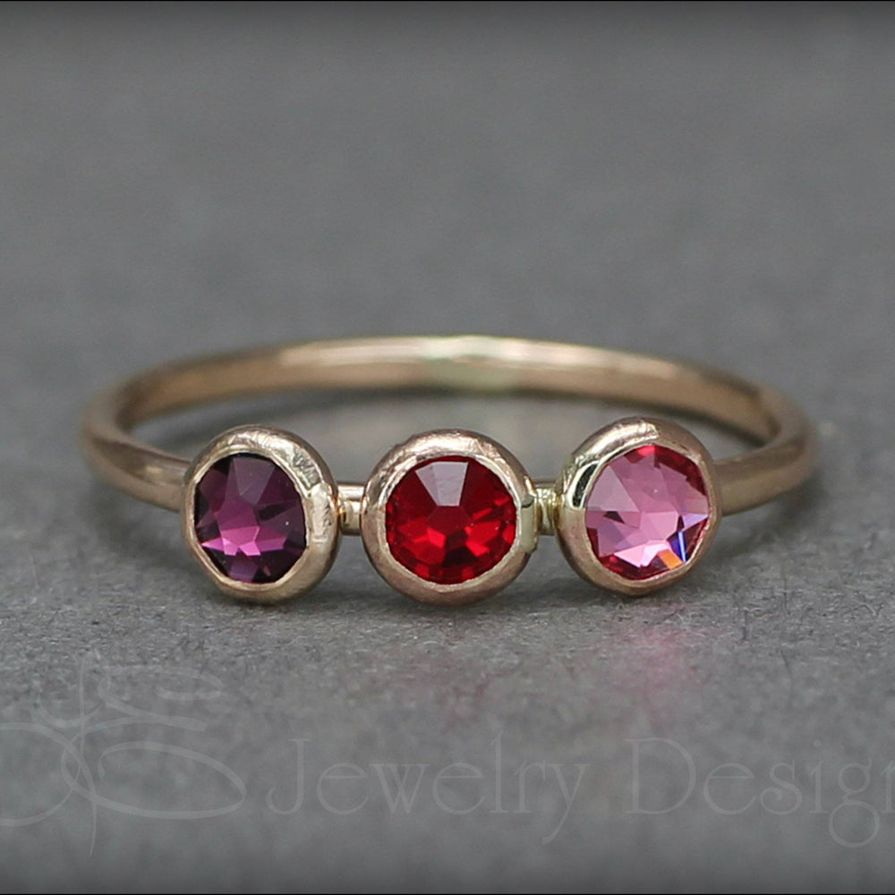 
                  
                    Three Birthstone or Opal Ring - LE Jewelry Designs
                  
                