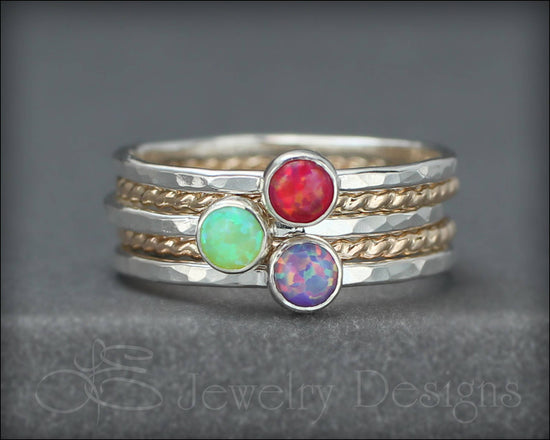 Opal Ring Set - (with 3 opals) - LE Jewelry Designs