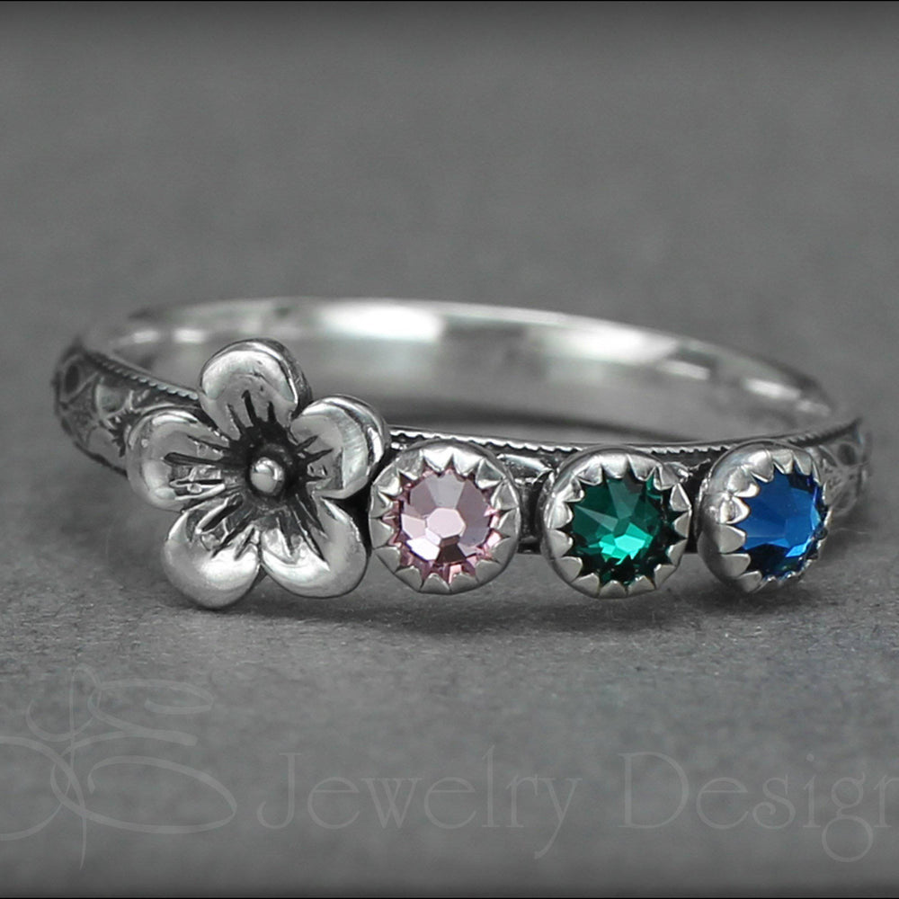 
                  
                    Birthstone Flower Ring - (choose # of stones) - LE Jewelry Designs
                  
                