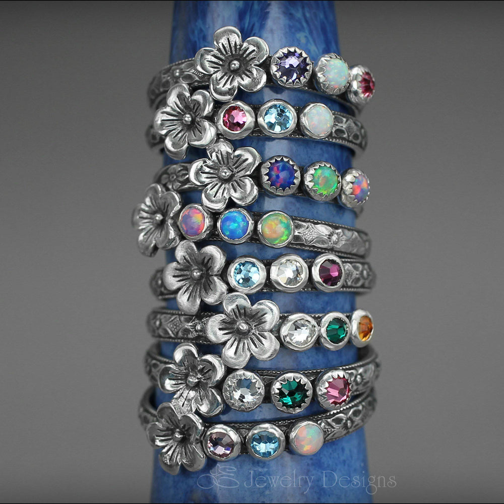 
                  
                    Birthstone Flower Ring - (choose # of stones) - LE Jewelry Designs
                  
                