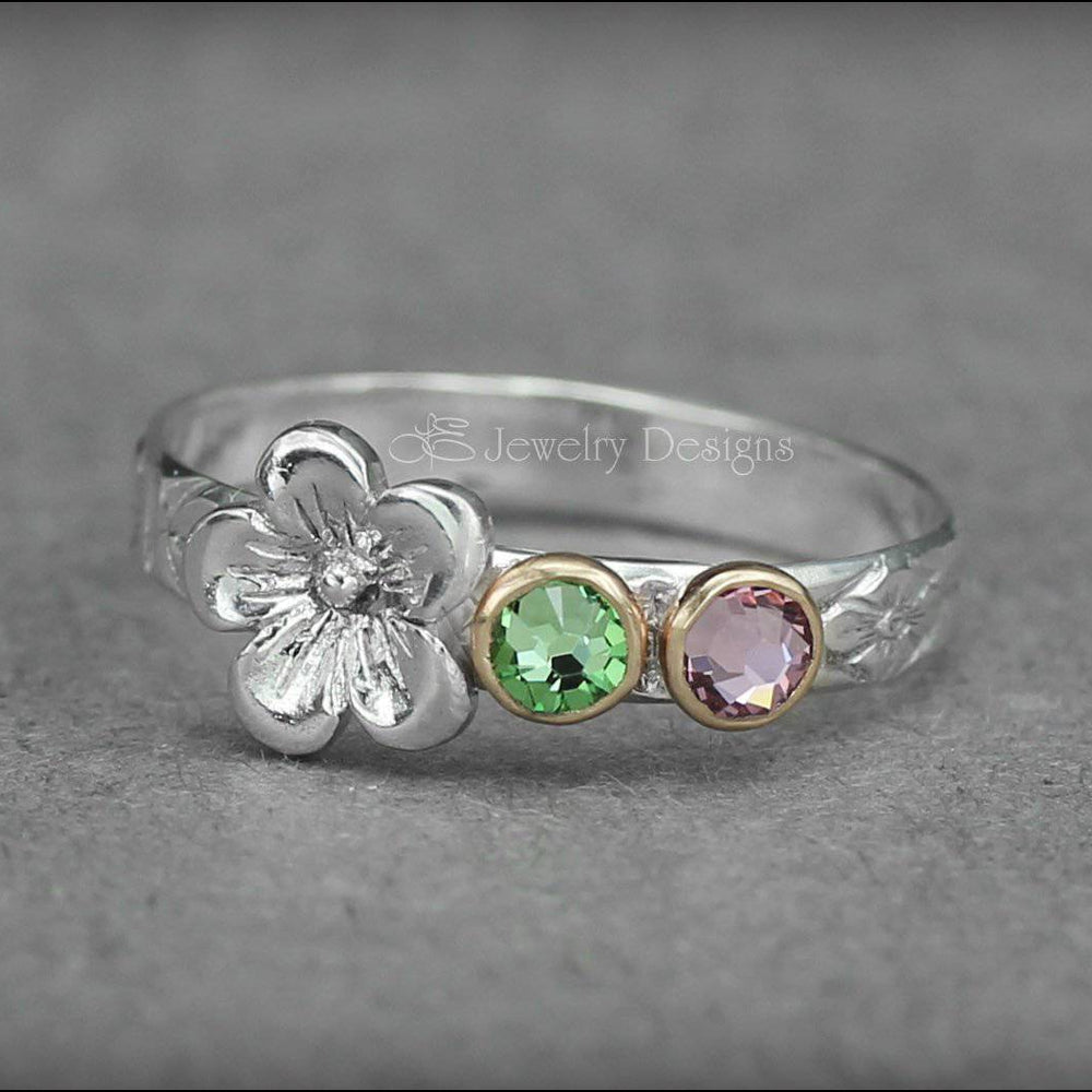 
                  
                    Birthstone Flower Ring - (choose # of stones) - LE Jewelry Designs
                  
                