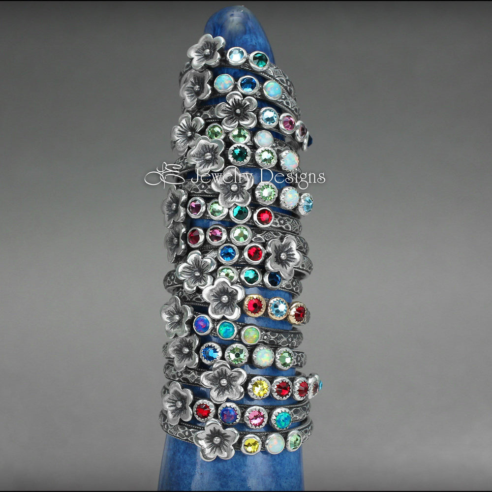 
                  
                    Birthstone Flower Ring - (choose # of stones) - LE Jewelry Designs
                  
                