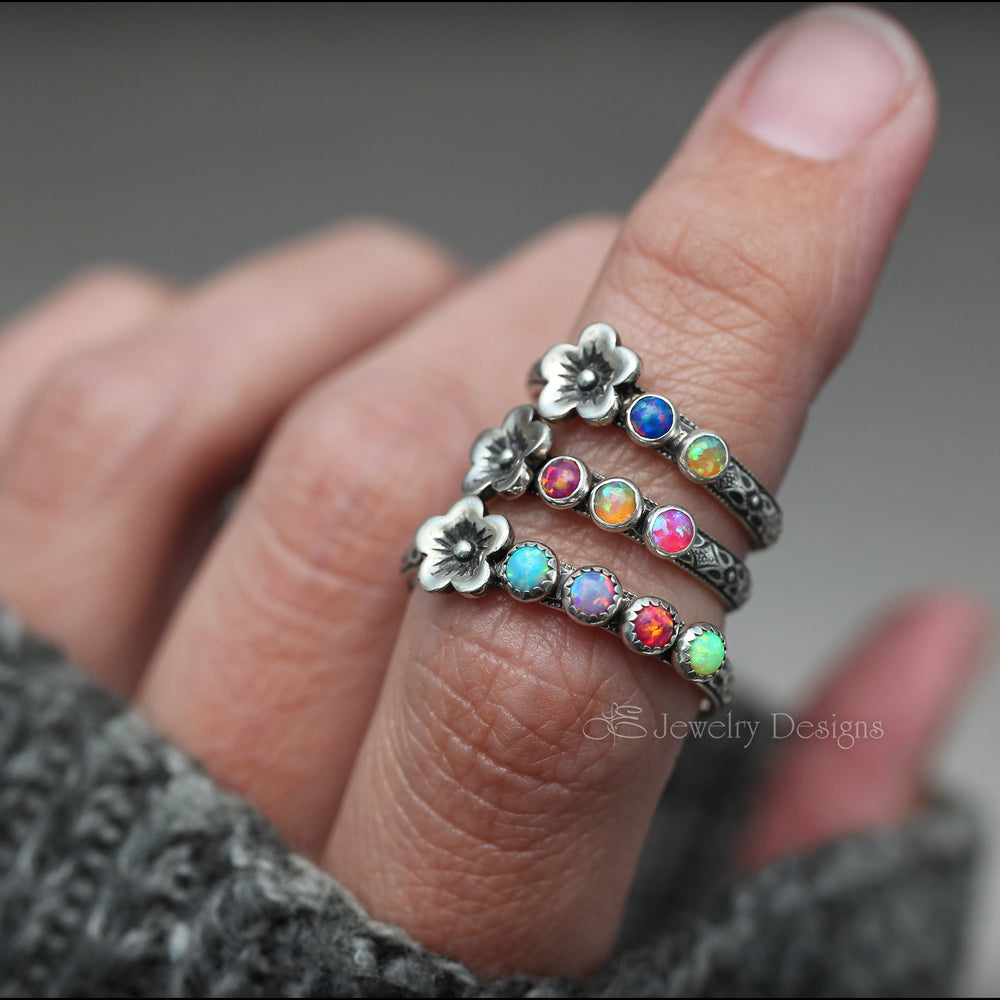 
                  
                    Birthstone Flower Ring - (choose # of stones) - LE Jewelry Designs
                  
                