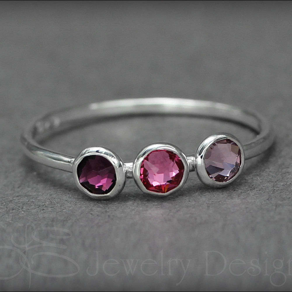 
                  
                    Three Birthstone or Opal Ring - LE Jewelry Designs
                  
                