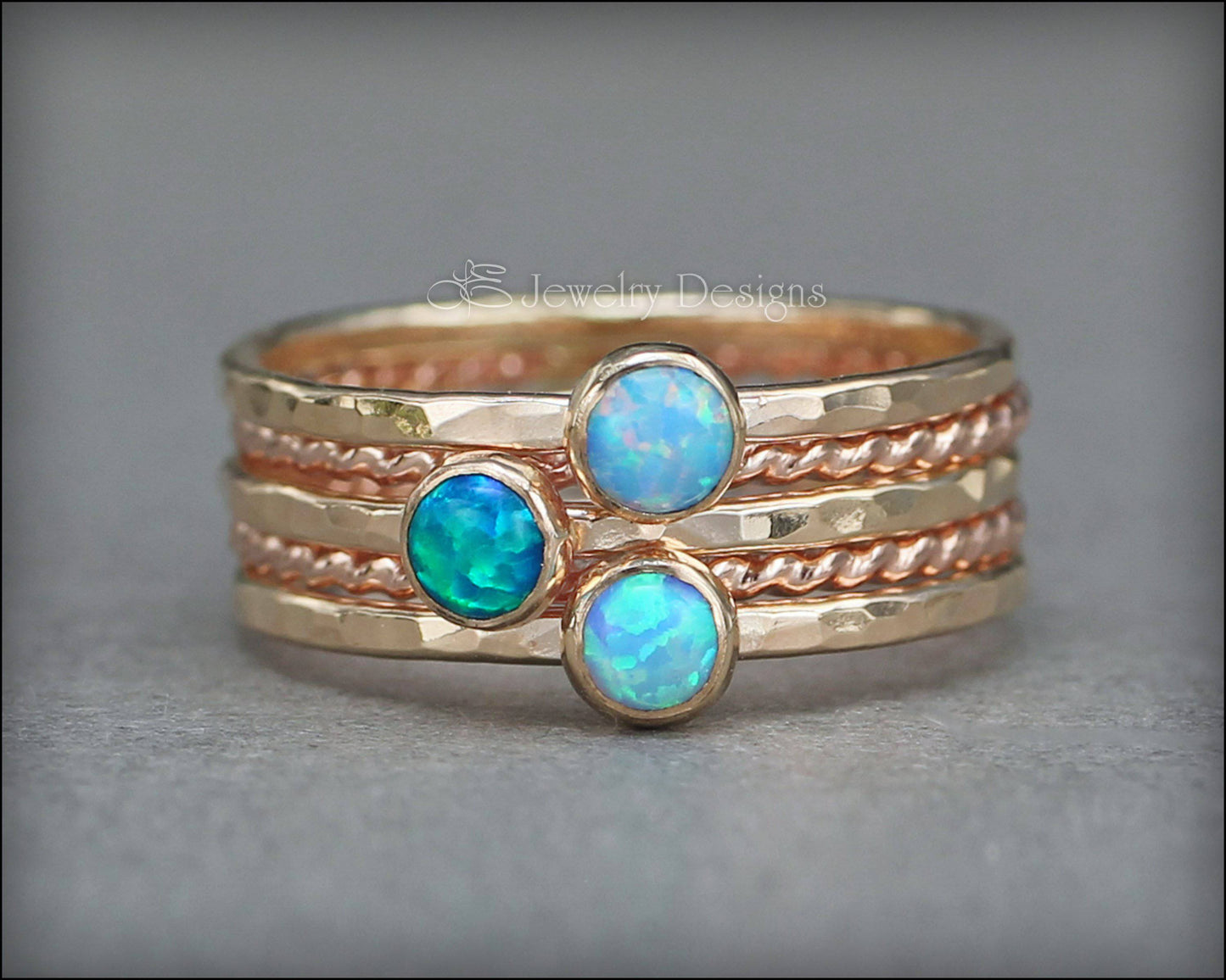 Opal Ring Set - (with 3 opals) - LE Jewelry Designs