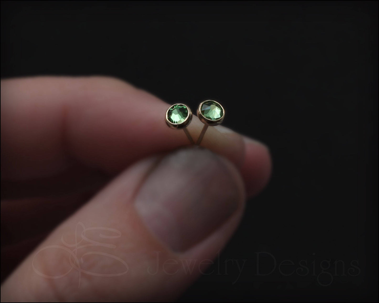 Birthstone Stud Earrings (silver or gold-filled) - LE Jewelry Designs