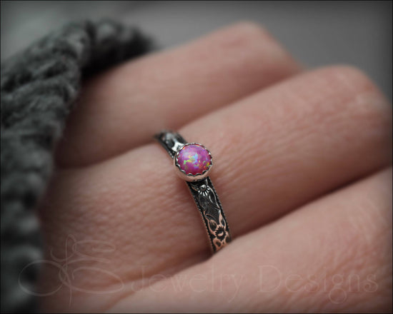 Load image into Gallery viewer, Vintage Style Birthstone or Opal Ring - LE Jewelry Designs
