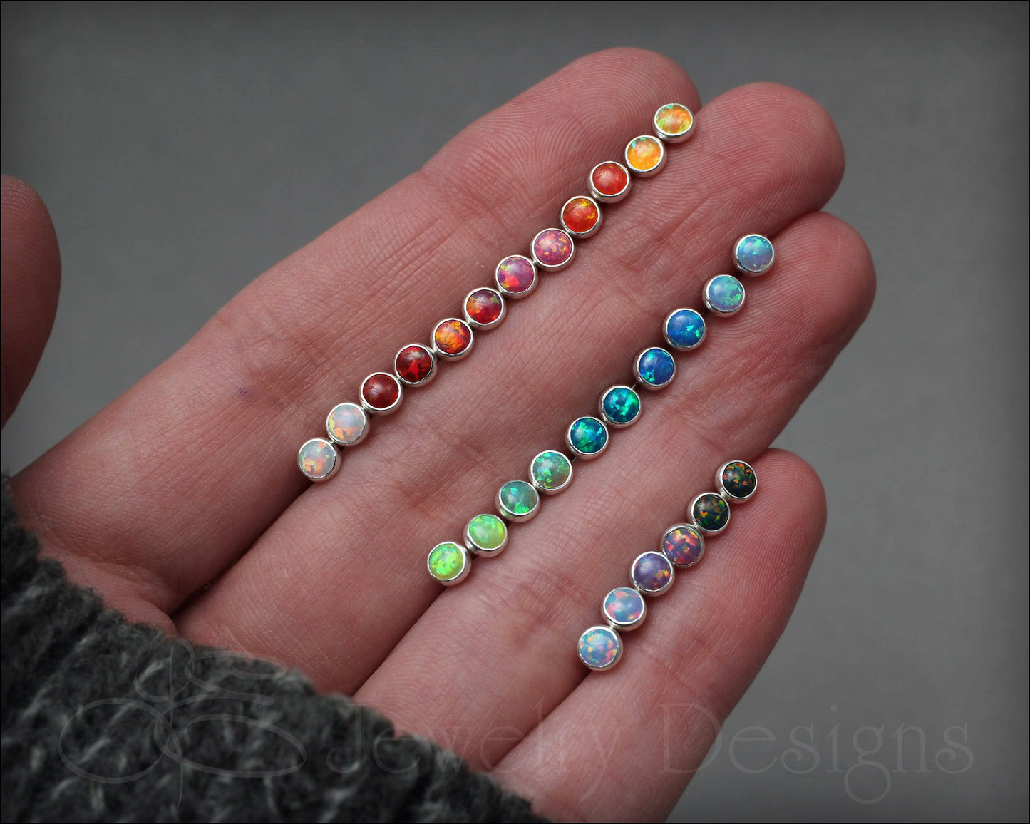 Opal Stud Earrings (4mm) - LE Jewelry Designs