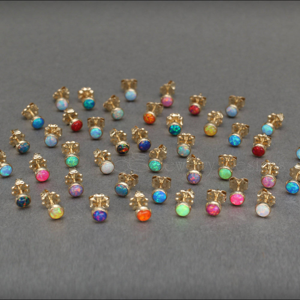 Opal Stud Earrings (4mm) - LE Jewelry Designs