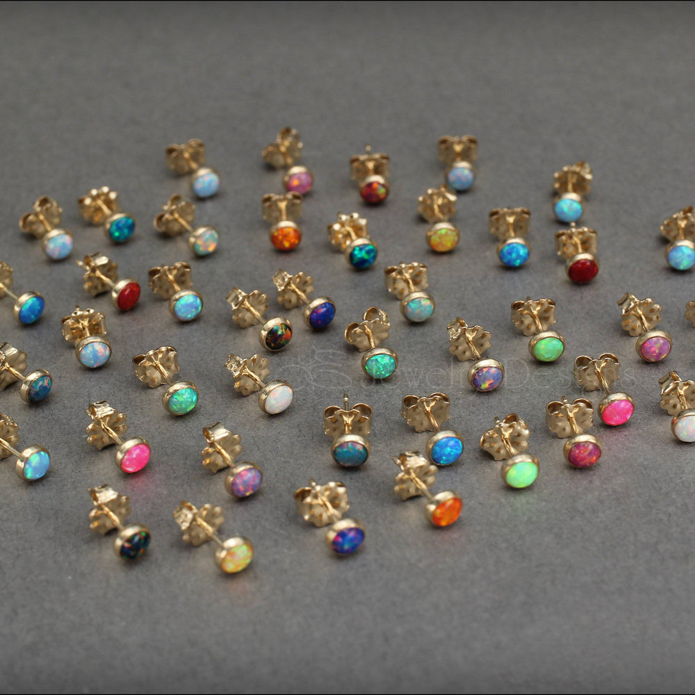 
                  
                    Opal Stud Earrings (4mm) - LE Jewelry Designs
                  
                