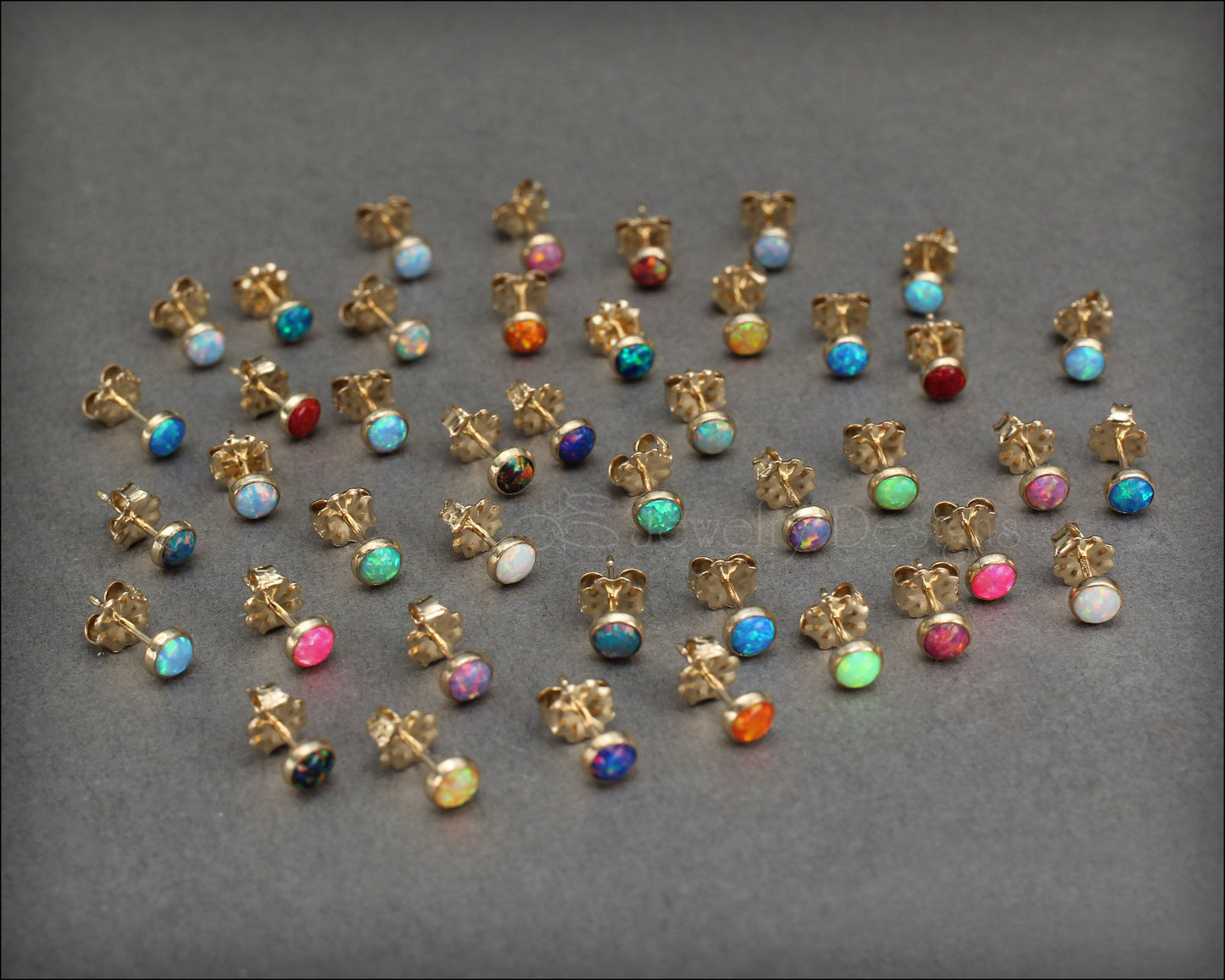 Opal Stud Earrings (4mm) - LE Jewelry Designs