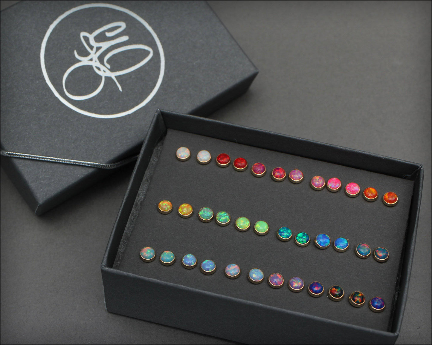Opal Stud Earrings (4mm) - LE Jewelry Designs