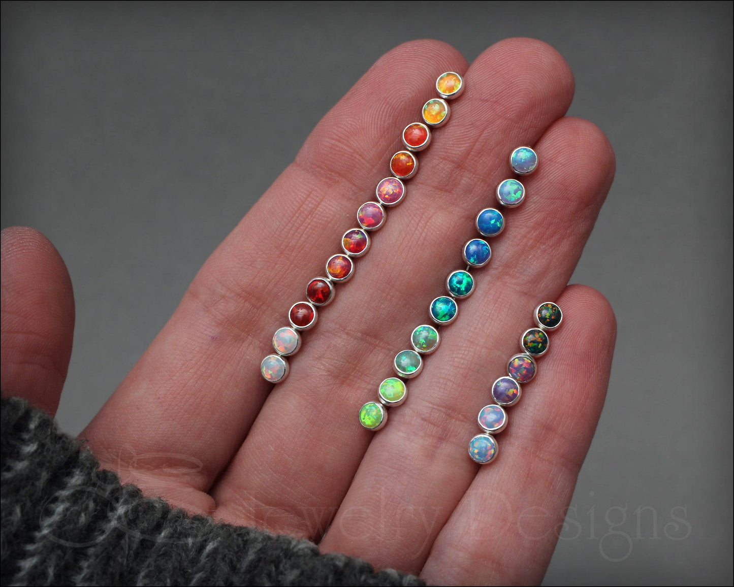 Opal Stud Earrings (4mm) - LE Jewelry Designs