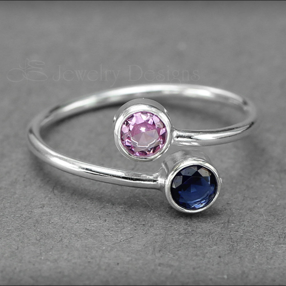 
                  
                    Sterling Dual Birthstone or Opal Ring - LE Jewelry Designs
                  
                
