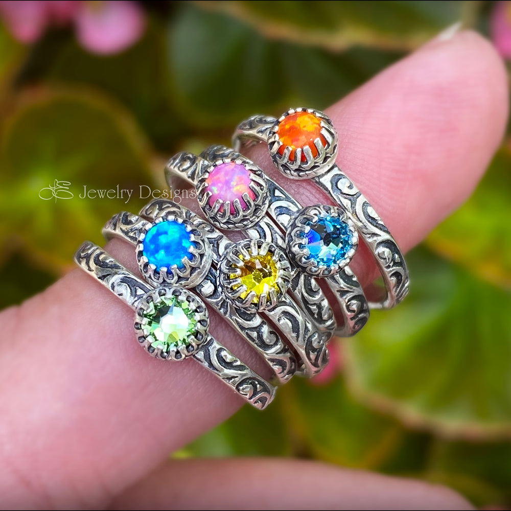 
                  
                    Gallery Set Birthstone or Opal Ring - LE Jewelry Designs
                  
                