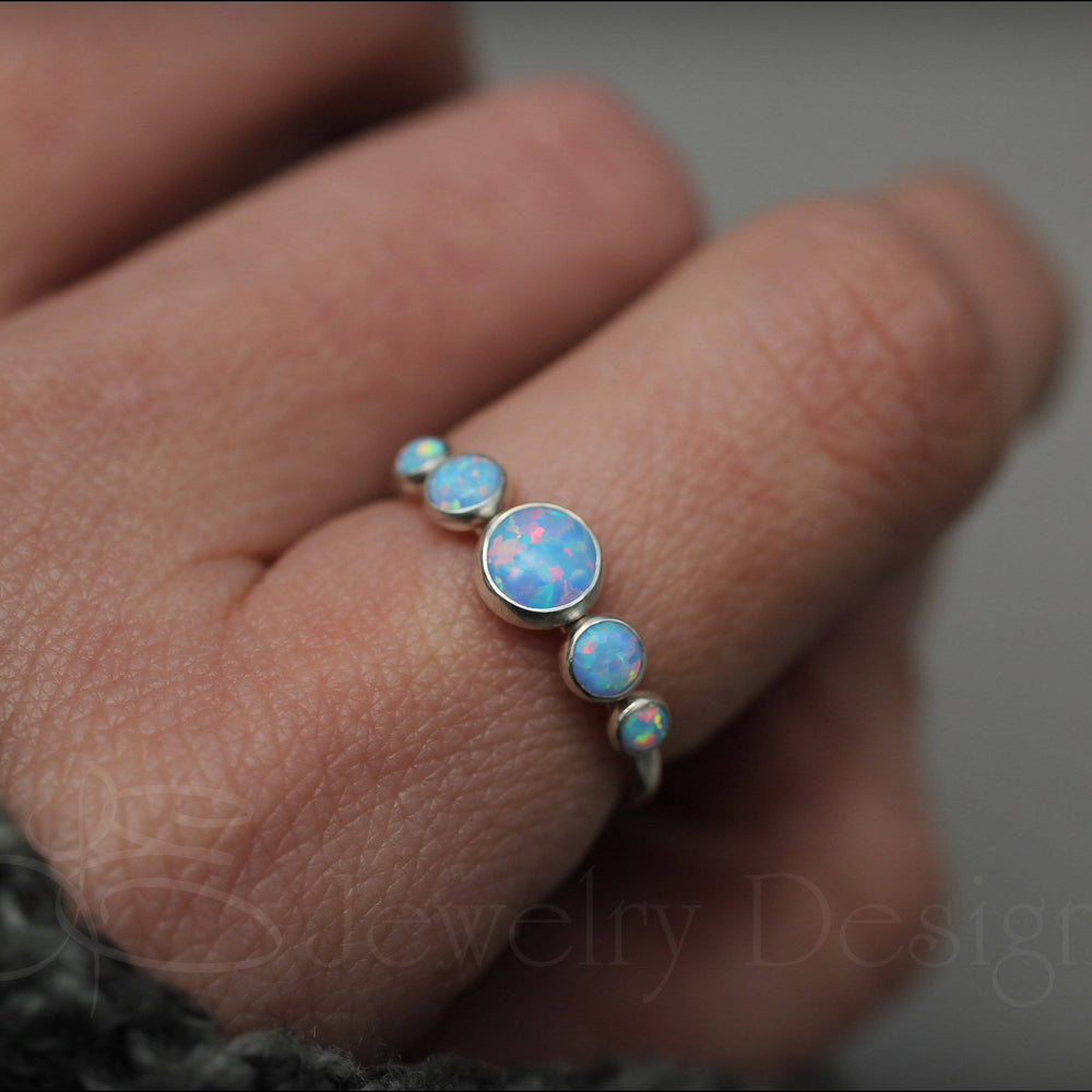 
                  
                    5-Stone Sterling Opal Ring - LE Jewelry Designs
                  
                