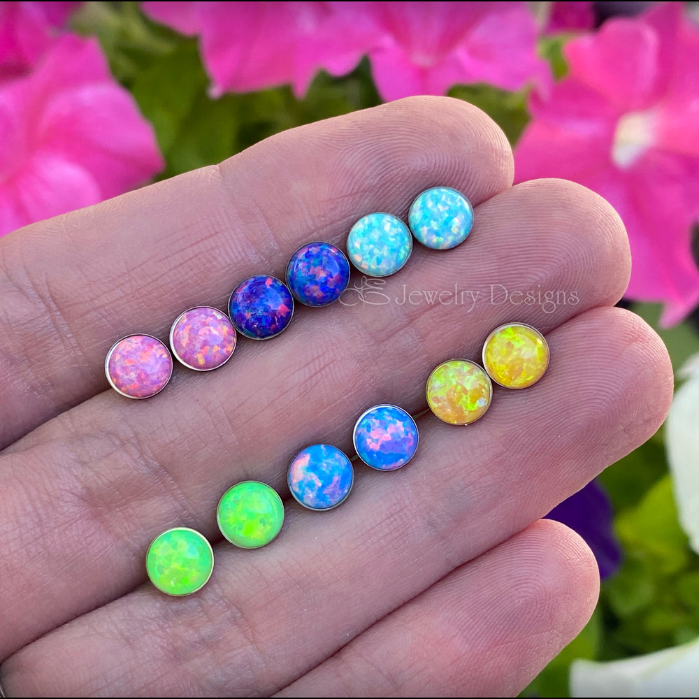 
                  
                    Opal Stud Earrings (6mm) - LE Jewelry Designs
                  
                